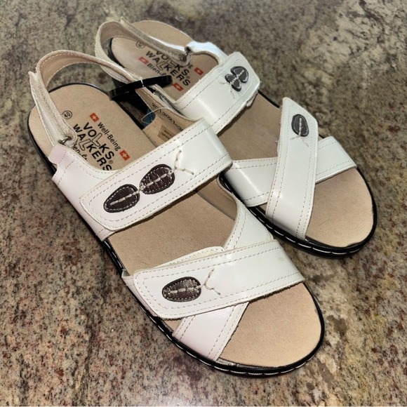 Volks Walkers Women's White Sandals - Picture 1 of 9